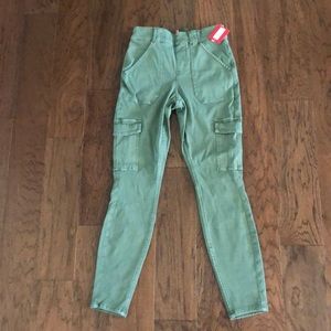 SPANX Stretch Twill Ankle Cargo Pant - soft sage